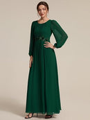 Women's Fall Maxi Mother of the Bride Dress | Long Sleeve