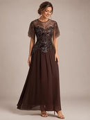 Women's Sequin A-Line Mother of the Bride Dress | Formal Maxi