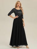 Women's Sequin Maxi Formal Dress | Fall Winter Evening Gown
