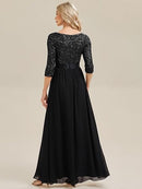Women's Sequin Maxi Formal Dress | Fall Winter Evening Gown