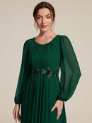 Women's Fall Maxi Mother of the Bride Dress | Long Sleeve
